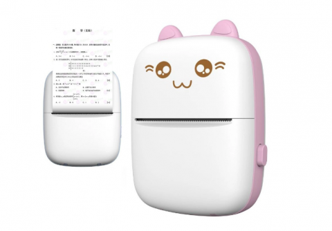 Mini fotoaparatas Print Camera HURC9 su spausdintuvu vaikams rožinis (pink)